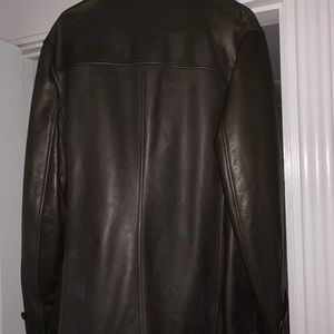 Men’s leather peacoat